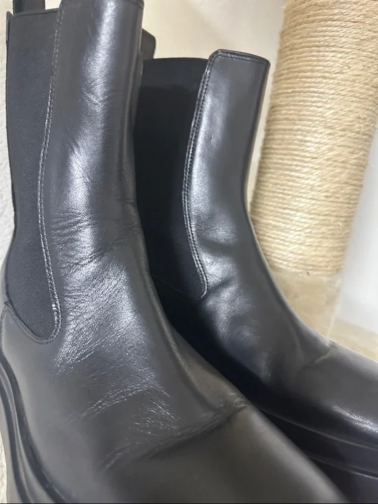 Zara Black Platform Ankle Boots - Women's - Picture 6 of 14